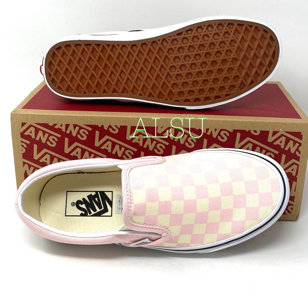 VANS Classic Slip On Checkerboard Pink Women’s Size 10 Sneakers VN0A4BV3X0A - Picture 3 of 9